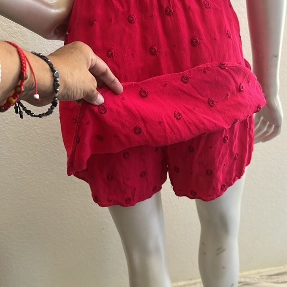 Anthropologie Ett:Twa Greenbrier Embroidered Romper in Pink Magenta - Picture 12 of 13